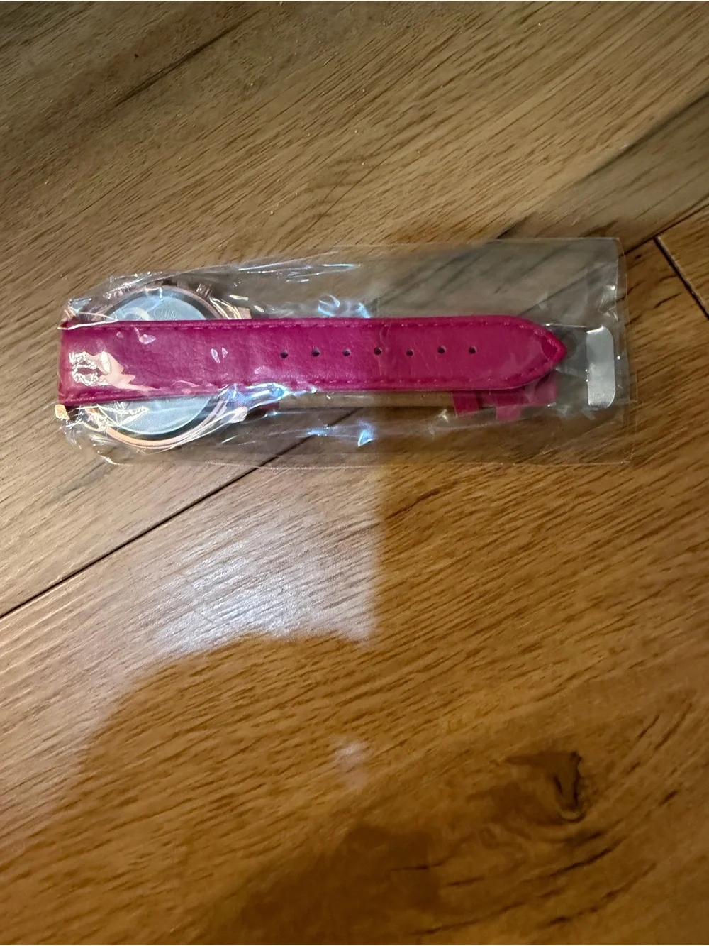 Women's Pink Leather Strap Fashion Watch